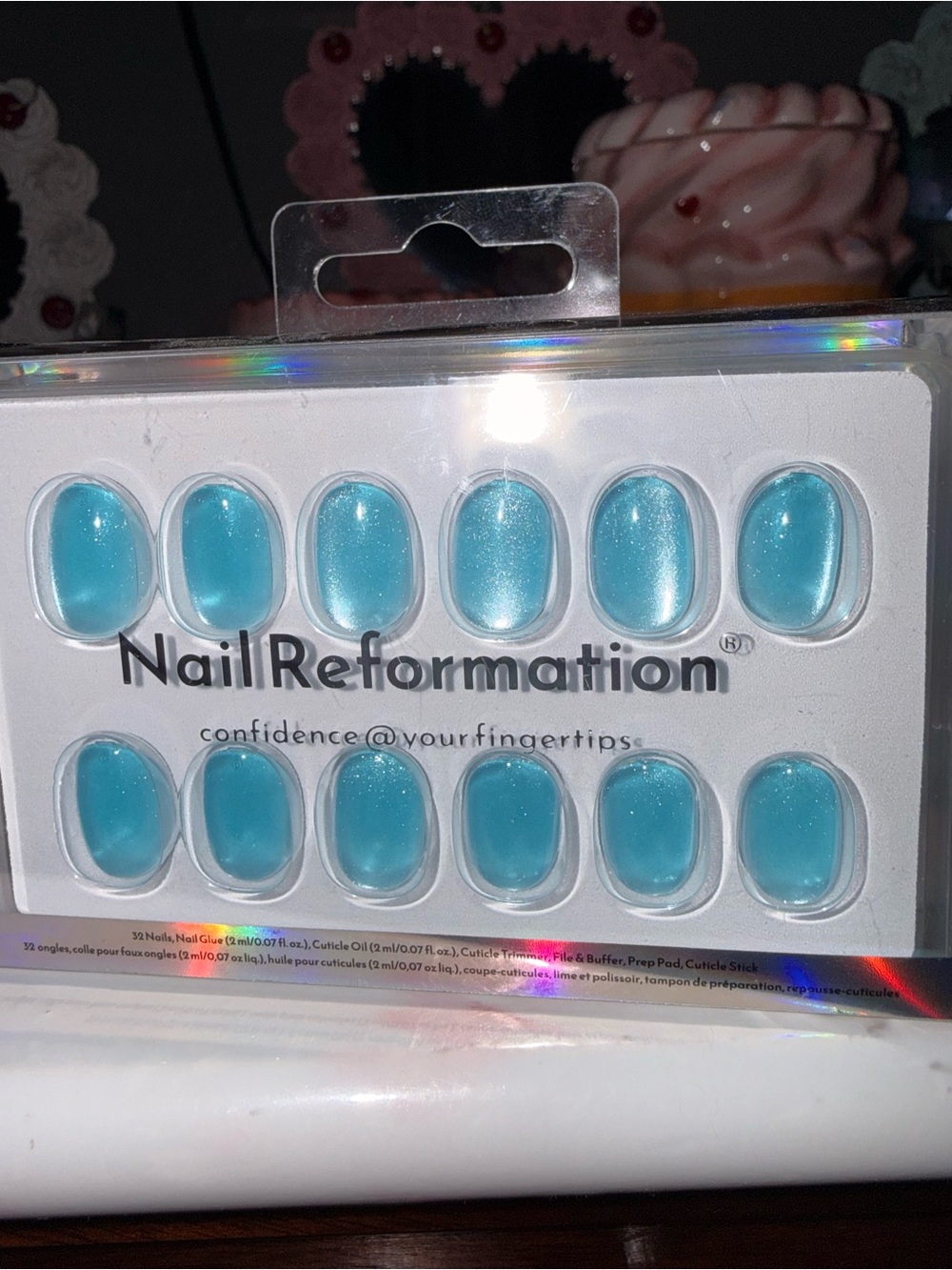 Nail Reformation Press-On Nails in Shimmery Light Blue